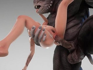 Accampi di ragazze carine whisk il mostro mostro mostro 3d porno selvaggio bio
