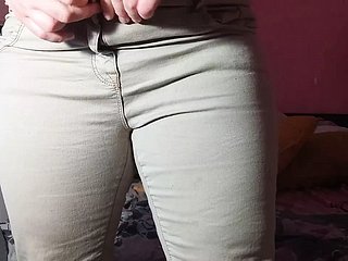 Matriarch joshing move daughter in jeans, fitfully fuck coupled with squirt